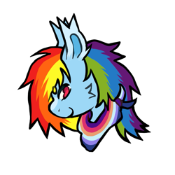 Size: 595x595 | Tagged: safe, artist:7redteeths, derpibooru import, rainbow dash, pegasus, pony, g4, 2022, bandana, beanbrows, bust, cheek fluff, ear fluff, ears, eyebrows, female, lesbian, lesbow dash, lesboy pride flag, looking at you, pride, pride flag, simple background, smiling, smiling at you, solo, transparent background