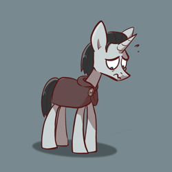 Size: 2048x2048 | Tagged: safe, artist:pfeffaroo, derpibooru import, chancellor neighsay, pony, unicorn, g4, colt, foal, high res, horn, male, simple background, solo, younger