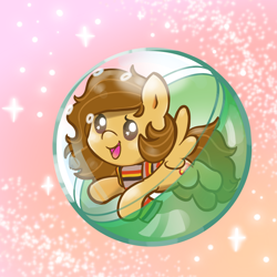 Size: 2048x2048 | Tagged: safe, artist:pfeffaroo, derpibooru import, part of a set, oc, oc only, pegasus, pony, capsule, commission, gacha, gashapon, high res, open mouth, open smile, smiling, solo, sparkles, starry eyes, toy, wingding eyes, ych result