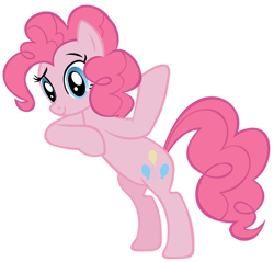 Size: 900x860 | Tagged: safe, artist:shelmo69, derpibooru import, pinkie pie, earth pony, pony, g4, bipedal, bipedal leaning, female, leaning, mare, simple background, solo, transparent background, vector