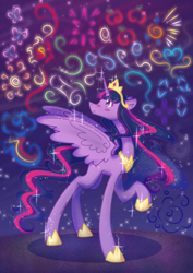 Size: 1240x1754 | Tagged: safe, artist:sparklingdreamz, derpibooru import, twilight sparkle, twilight sparkle (alicorn), alicorn, pony, g4, applejack's cutie mark, female, fluttershy's cutie mark, hoof shoes, jewelry, mane six cutie marks, mare, peytral, pinkie pie's cutie mark, princess cadance's cutie mark, princess celestia's cutie mark, princess luna's cutie mark, rainbow dash's cutie mark, rarity's cutie mark, regalia, solo, starlight glimmer's cutie mark, sunset shimmer's cutie mark, twilight sparkle's cutie mark, zine:a spark for us