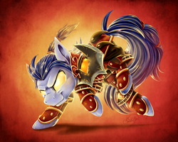 Size: 4500x3600 | Tagged: safe, artist:jadedjynx, derpibooru import, elf, pony, armor, fantasy class, night elf, ponified, rogue, solo, species swap, warcraft, world of warcraft