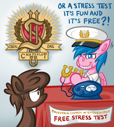 Size: 768x861 | Tagged: safe, derpibooru import, firefly, chocolate pony, food pony, original species, pegasus, pony, g1, chocolate, cult, dianetics, female, fyrefly, parody, scientology, sea org, stress test