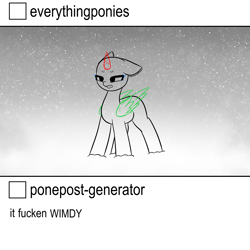 Size: 6000x6000 | Tagged: safe, artist:sodapop sprays, derpibooru import, oc, oc only, earth pony, pegasus, pony, commission, meme, snow, solo, wimdy meme, your character here