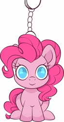 Size: 2162x4096 | Tagged: safe, artist:gelians, derpibooru import, pinkie pie, earth pony, pony, g4, chibi, keychain, simple background, solo, white background