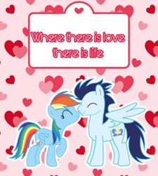 Size: 720x800 | Tagged: safe, artist:soarindasher10, derpibooru import, rainbow dash, soarin', pegasus, pony, g4, female, hearts and hooves day, holiday, male, mare, nuzzling, shipping, soarindash, stallion, straight, valentine's day