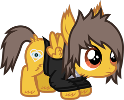 Size: 807x651 | Tagged: safe, artist:lightningbolt, derpibooru exclusive, derpibooru import, pegasus, pony, g4, .svg available, alex gaskarth, all time low, ass up, butt fluff, cheek fluff, clothes, colt, ear fluff, ears, face down ass up, foal, frown, hair over one eye, hoof fluff, long sleeves, male, ponified, shirt, show accurate, simple background, solo, species swap, spread wings, svg, tail, tail feathers, transparent background, undershirt, vector, wings