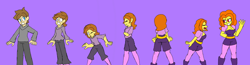 Size: 3692x960 | Tagged: safe, artist:klonoahedgehog, derpibooru import, adagio dazzle, human, equestria girls, g4, female, male, simple background, transformation, transformation sequence, transgender transformation