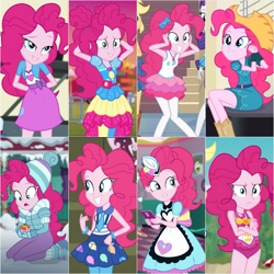 Size: 894x894 | Tagged: safe, artist:frankcrazy16, derpibooru import, pinkie pie, better together, choose your own ending, dance magic, equestria girls, forgotten friendship, friendship games, g4, holidays unwrapped, rainbow rocks, sunset's backstage pass!, clothes, equestria girls specials, one-piece swimsuit, outfit catalog, pinkie pie swimsuit, saving pinkie's pie, swimsuit