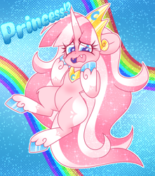 Size: 2000x2267 | Tagged: safe, artist:ladylullabystar, derpibooru import, oc, oc:lady lullaby star, pony, unicorn, crown, female, horn, jewelry, mare, regalia, solo