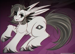 Size: 1400x1000 | Tagged: safe, artist:namelessplaza, derpibooru import, oc, oc only, alicorn, pony, female, gift art, gradient background, open mouth