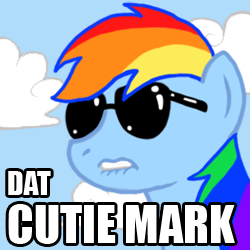 Size: 250x250 | Tagged: artist needed, source needed, useless source url, safe, derpibooru import, rainbow dash, pegasus, pony, g4, bust, cloud, dat ass, female, icon, lip bite, mare, meme, old art, portrait, solo, sunglasses