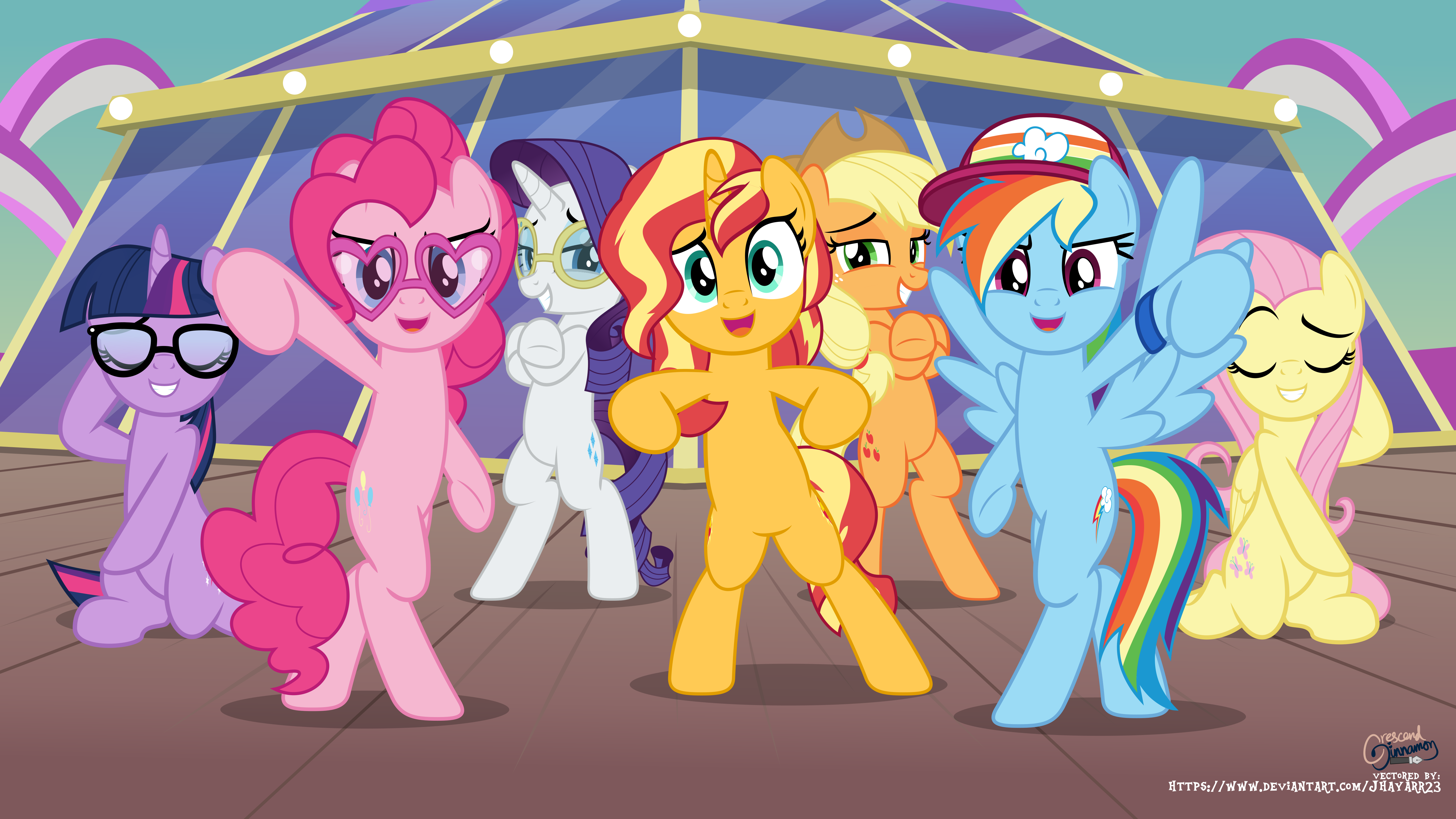 1246464 - safe, artist:jhayarr23, applejack, fluttershy, pinkie pie,  rainbow dash, rarity, sci-twi, sunset shimmer, twilight sparkle, pony,  unicorn, equestria girls, equestria girls series, i'm on a yacht,  spoiler:eqg series (season 2), bipedal